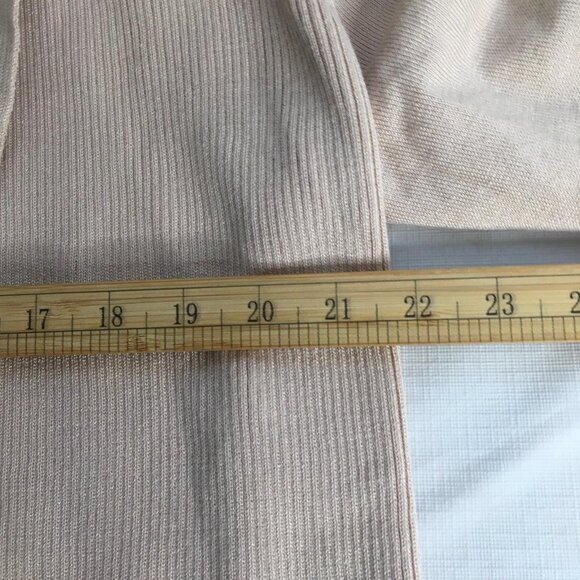 Select + Trend Sweater Womens 1X Light Oatmeal Open Front Cardigan Pockets Knit - Picture 9 of 16